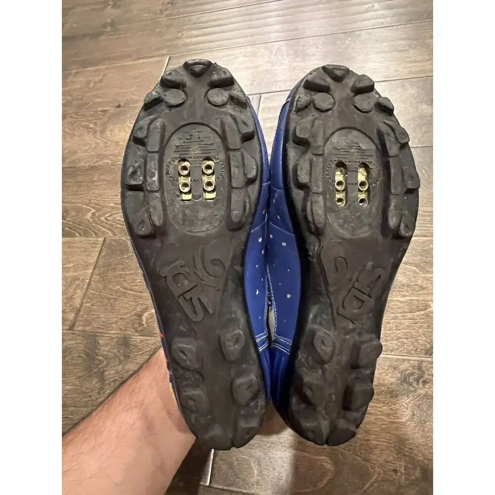 SIDI Airplus Road Cycling Bike Shoes Size EU40 US 7.5 Blue Silver Made In ITALY